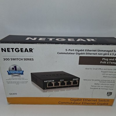 NETGEAR GS305 Unmanaged 5-Port Gigabit Ethernet Switch Desktop