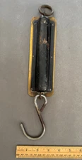 JOHN CHATILLON & SONS 50 LB HANGING BRASS SPRING SCALE TYPE-100 VINTAGE