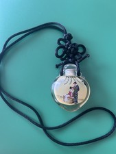 Vintage Reverse Painted Chinese Snuff Perfume Bottle Necklace