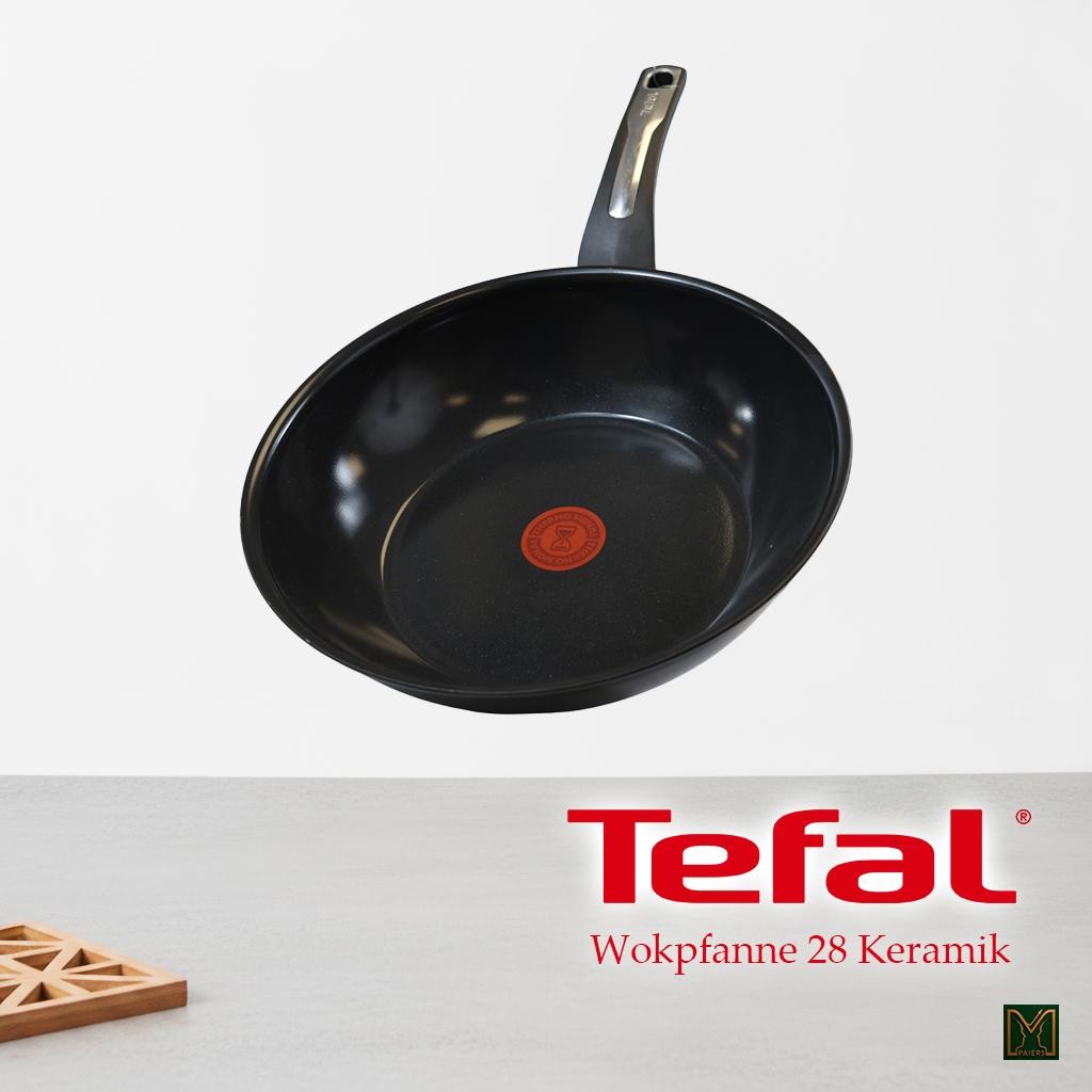 Tefal Unlimited On Wokpfanne Schwarz mit Aluminium Griff, Induktion 28 cm
