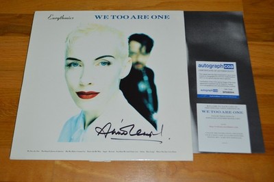 EURYTHMICS Annie Lennox Signed ''We Too Are One'' Vinyl LP Cover w/ AUTOGRAPH COA