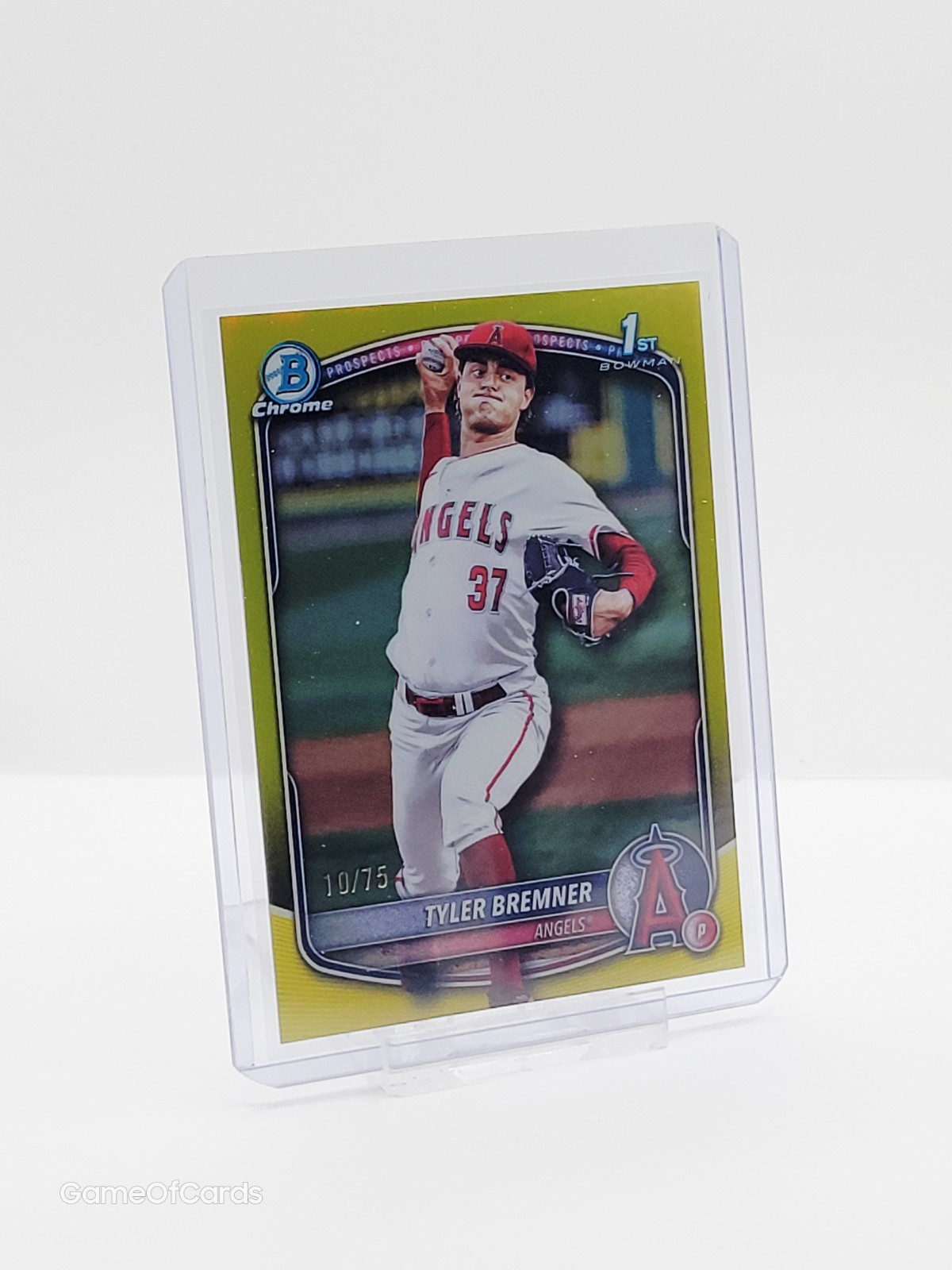 2025 Bowman Draft Chrome TYLER BREMNER Yellow Refractor /75  - 1st, Top Prospect