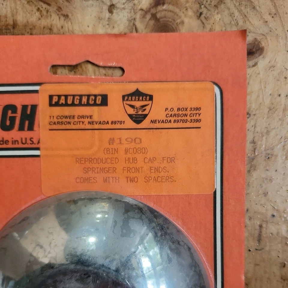 ARTÍCULO PAUGHCO #190 TAPACUBOS PARA SPRINGER HARLEY DAVIDSON CON DOS ESPACIADORES Foto 2 de 3