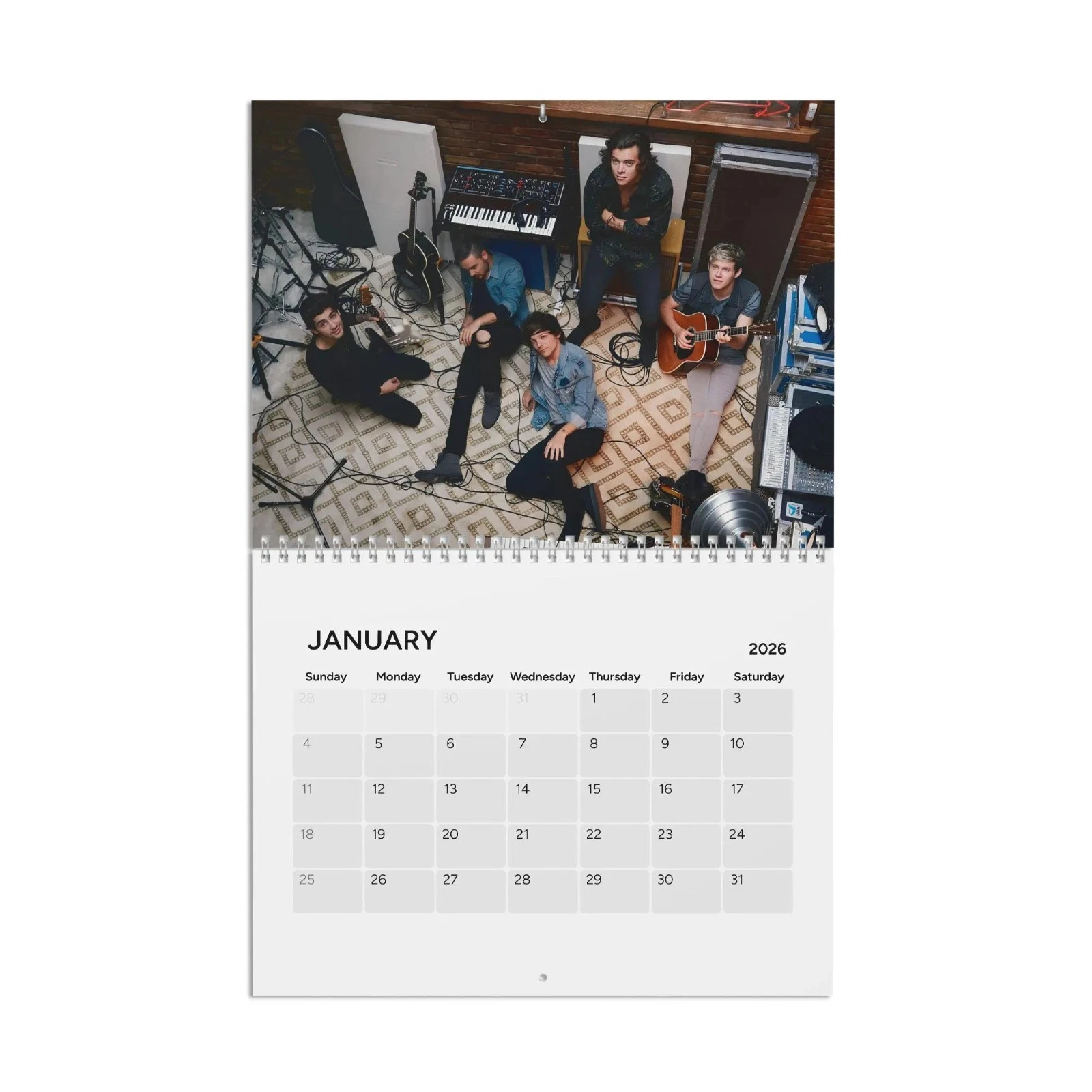 One Direction 2026 Calendar, 1D Wall Planner, Fan Gift for Directioners
