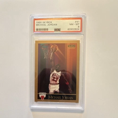 1990 SkyBox Michael Jordan #41 PSA 8 Chicago Bulls Basketball NBA Card