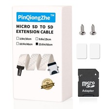 PinQiongZhe Micro SD to Card Extension Cable Adapter with Hole black