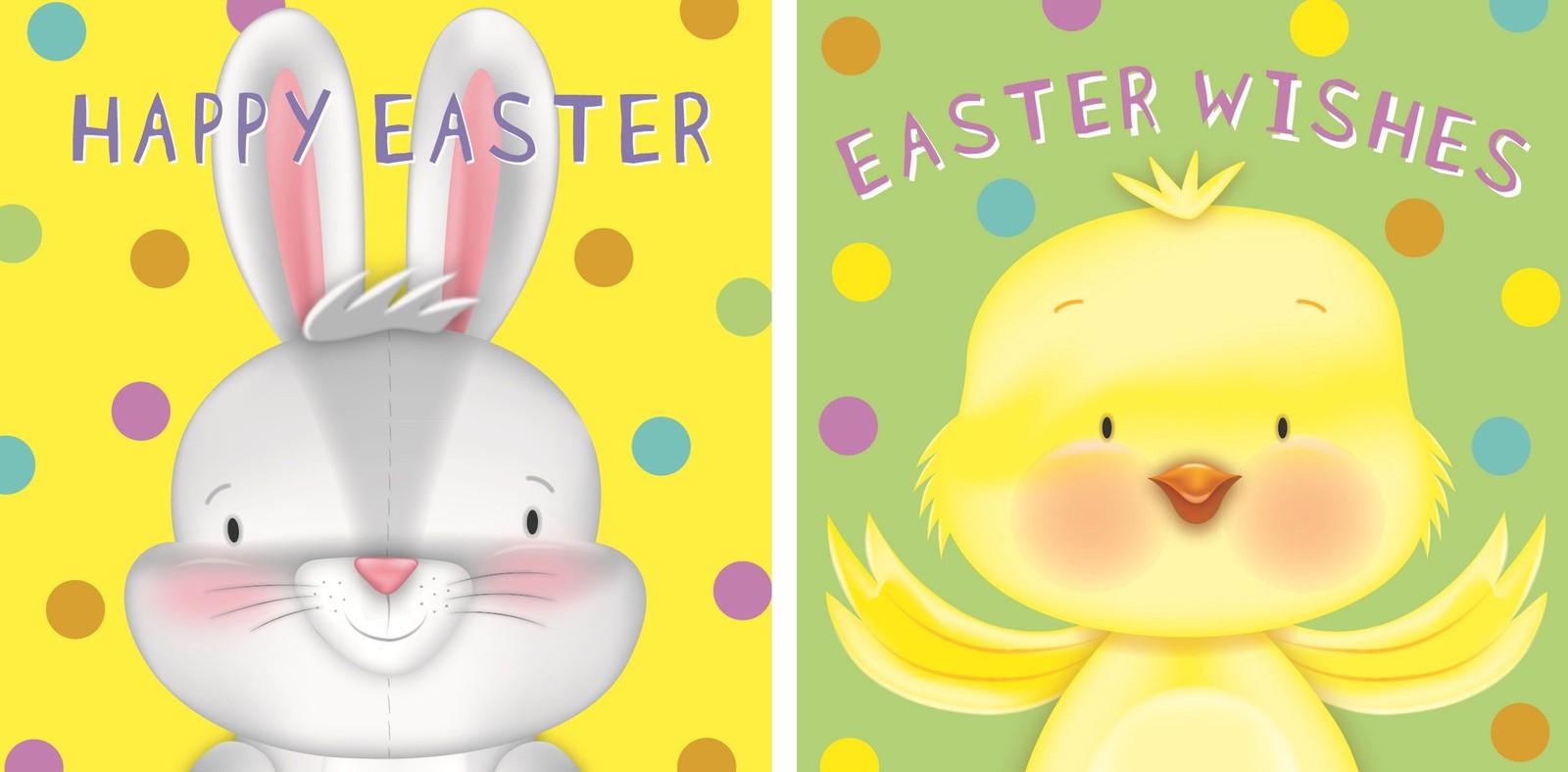 Pack of 10 Easter Card - 2 Designs - Chick Bunny - Glittered Cute Quality NEW