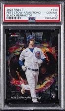 2024 TOPPS FINEST BLACK REFRACTOR #249 PETE CROW-ARMSTRONG 1/10 PSA 10