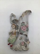 Vintage Porcelain Wall Pocket Vase Japan