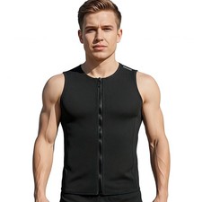 Wetsuit Vest for Men Women, 3mm Front Zipper Neoprene Wet Suit Top Sleeveless...