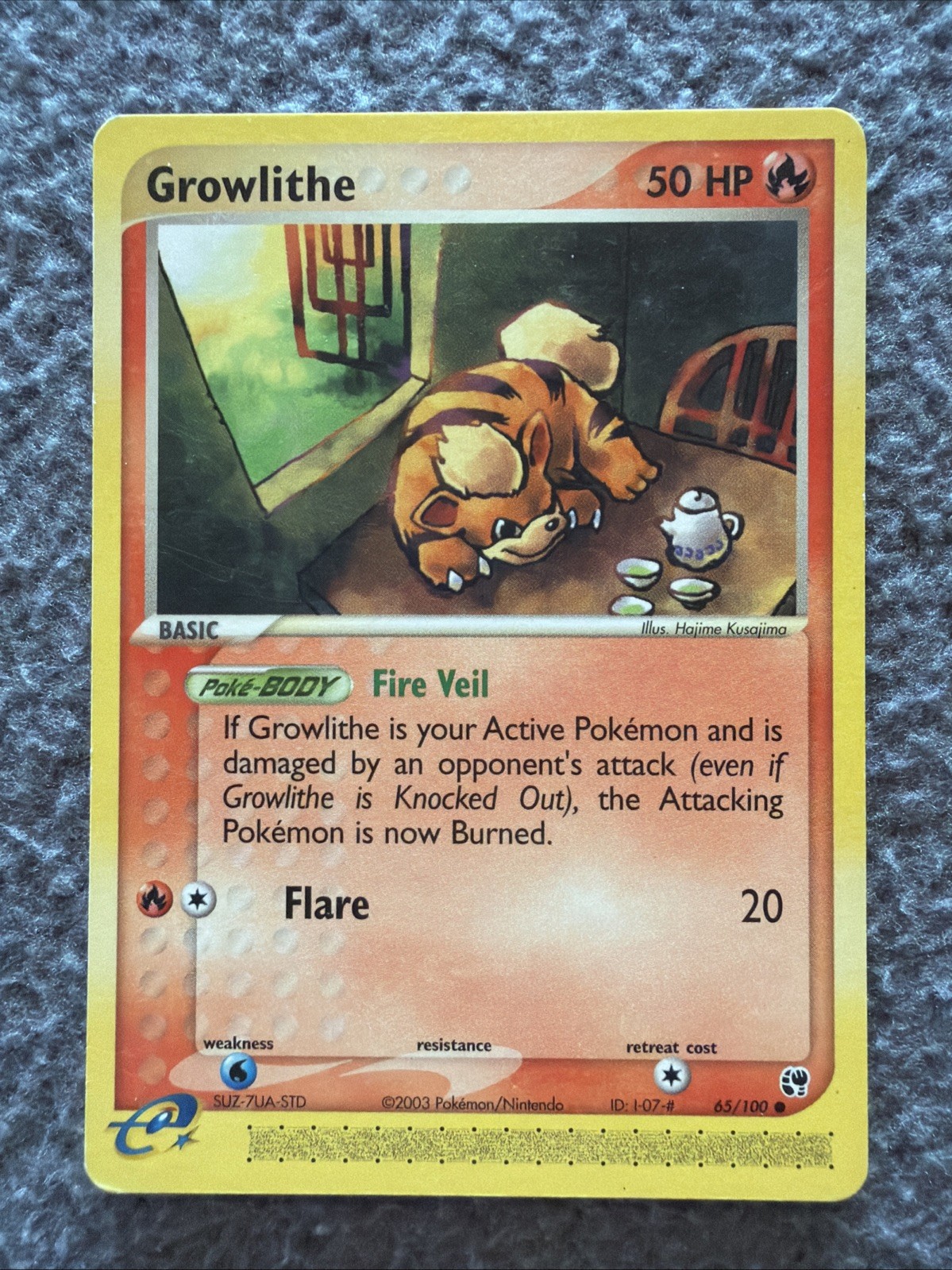 Pokemon Growlithe 65/100 Ex Sandstorm LP See Pictures Vintage Common￼