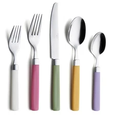 ANNOVA Stainless Steel Flatware/Cutlery Set - Color Handles - Dinner Forks, S...
