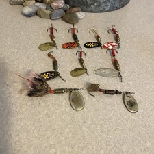 Lot of 9 Vintage Mepps Aglia, Black Fury, Com...