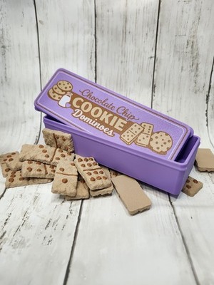 Chocolate Chip Cookie Dominoes 3D Printed Handcrafted Pretend Play Table Game