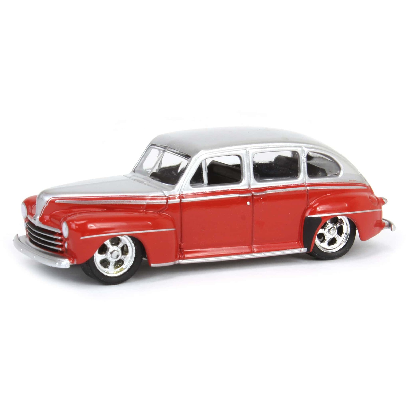 1/64 1947 Ford Fordor Super Deluxe Красно-серебристый California Lowriders 4 63050-A
