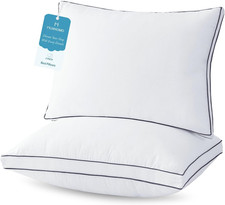 Bed Pillows Queen Size Set of 2, Hotel Collection Sleeping Pillows 2 Pack for Si