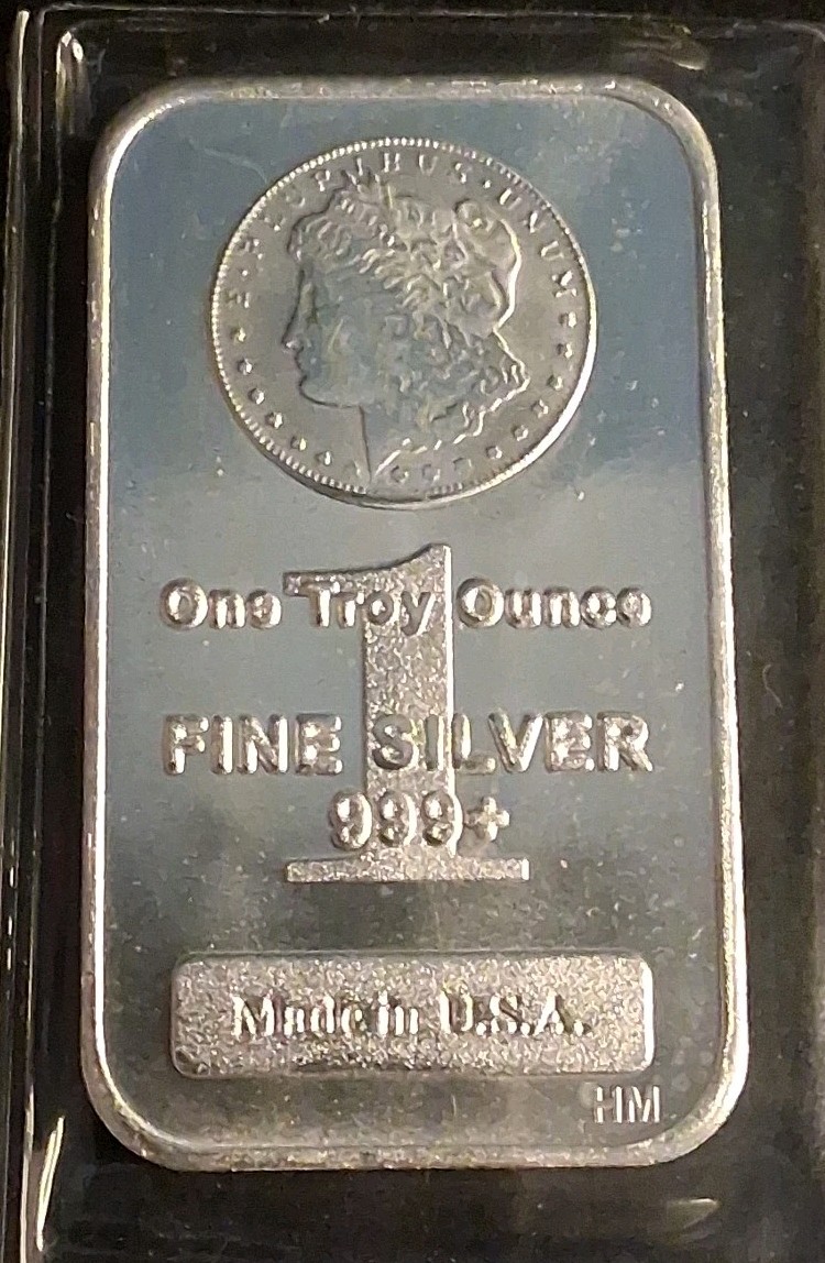 1 oz. Highland Mint Silver Bar - Morgan Dollar Design .999+ Fine