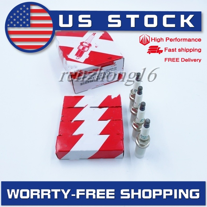 OEM 4Pcs 90919-01259 Spark Plug IRIDIUM For 2013-2018 Toyota Lexus AVALON HYBRID