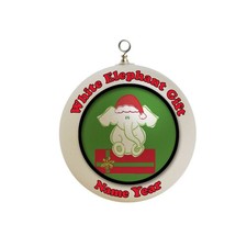 Personalized white elephant gift Christmas Ornament Funny 6