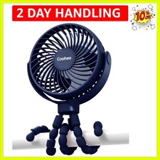 Stroller Fan Clip on for Baby, 4000mAh Rechargeable Battery Operated, Flexibl...