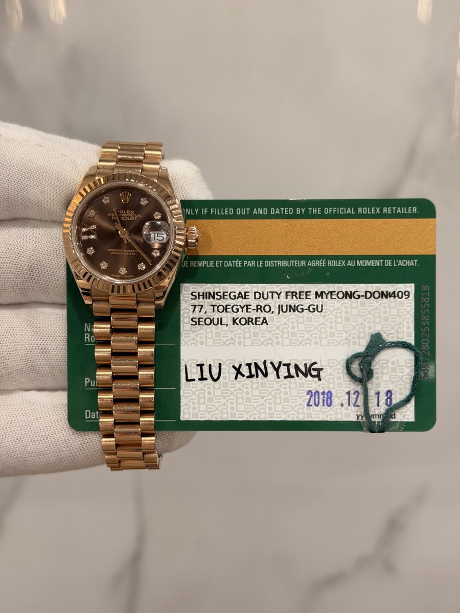ロレックス ROLEX ストール　カシミア70% シルク30% 箱付き Rolex Lady-Datejust 279175 Everose Gold And President Bracelet W