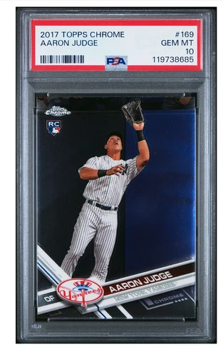 2017 Topps Chrome #169 Aaron Judge Yankees RC Rookie PSA 10 GEM MINT