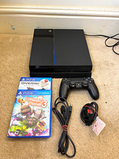 Sony PlayStation 4 PS4 500GB Black PAL CUH-1202A + DualShock 4, Cables, 2 Games
