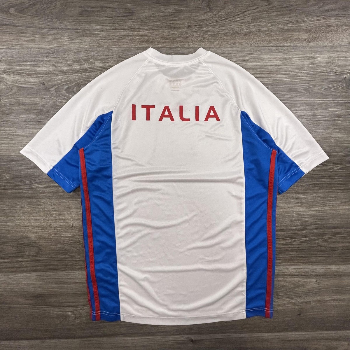Vintage Adidas Italy Shirt Mens Small Italia Center Logo Soccer 