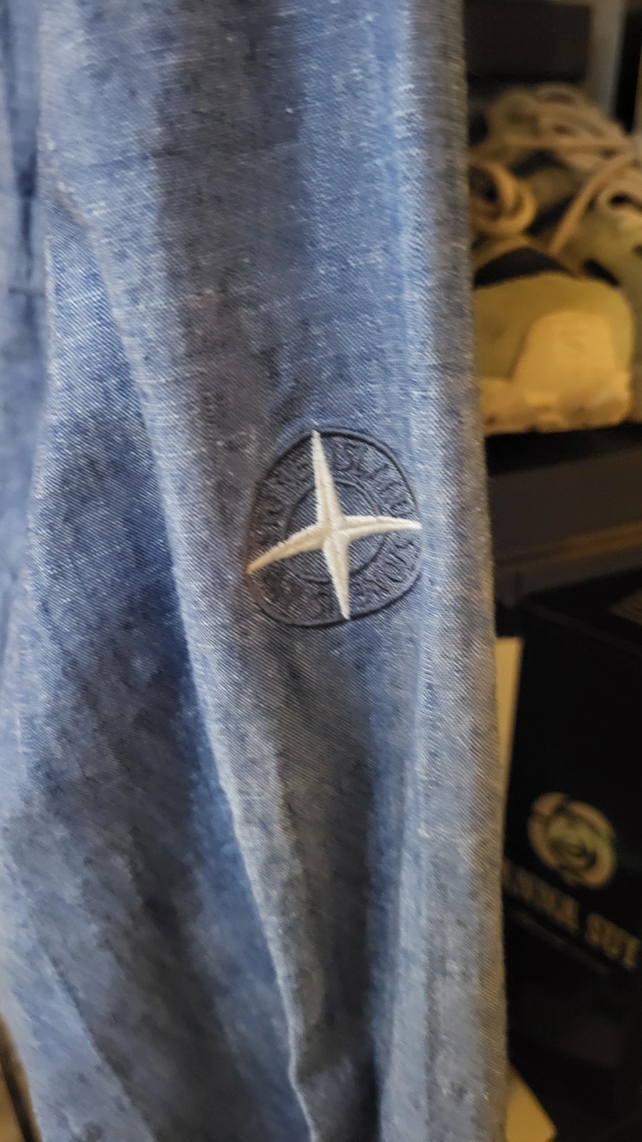 Size Small - Stone Island Chambray Button Down Sh… - image 2