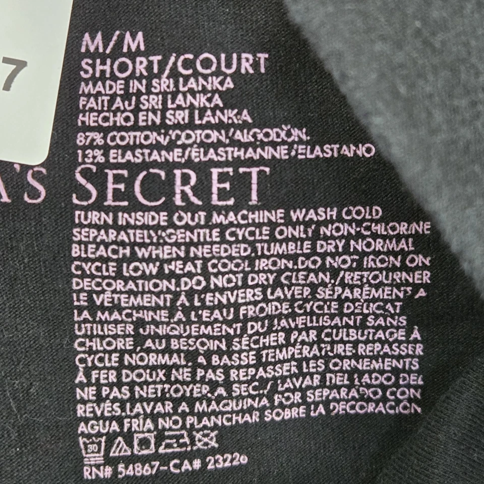 Victoria's Secret Women Legging M/MEDIUM SHORT Black Logo 28" Inseam - Image 4 of 4