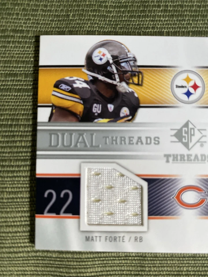2009 SP Threads Dual Threads 193/199 Rashard Mendenhall Matt Forte Jersey T2-MF - Image 3 of 4