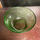 PYREX 401 Green Pressed Glass Ribbed Mixing Bowl Mid-Century Vintage Decor