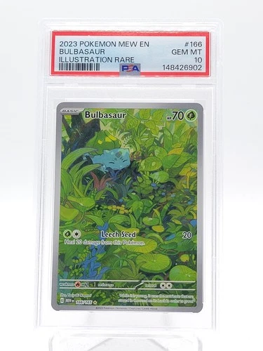 BULBASAUR 2023 POKEMON 151 ILLUSTRATION RARE #166 PSA 10 Q0895