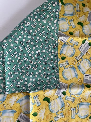 Set of 4 Handmade 100% Cotton Reversible Double Sided Napkins Lemonade Floral - Picture 6 of 6