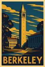 Berkeley Travel Poster - 1930s USA 🇺🇸🕰️ - 24x36” 200gsm Premium Matte Paper