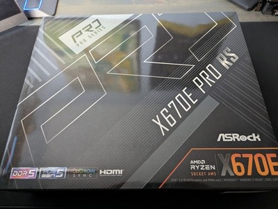 Used ASRock X670E Pro RS Socket AM5 AMD DDR5 Motherboard