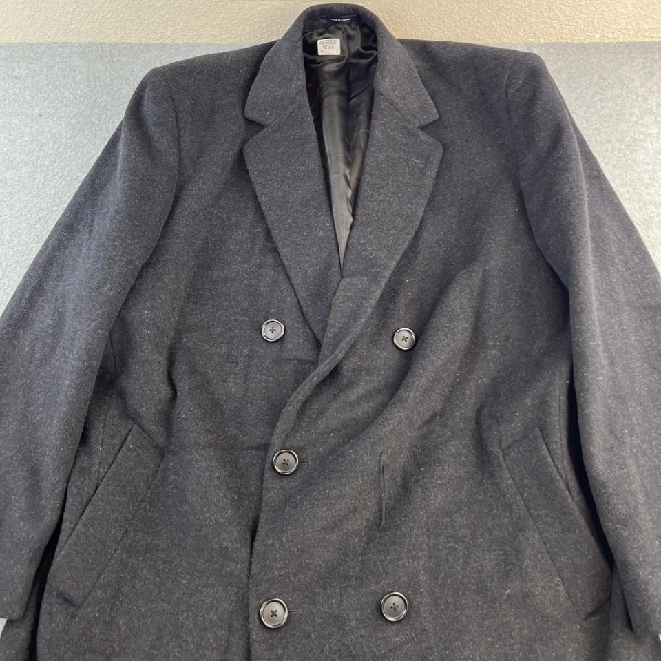 Abrigo Nautica Para Hombre 46L Mezcla Lana Doble Pecho Largo Vestido Abrigo Adulto Foto 4 de 4