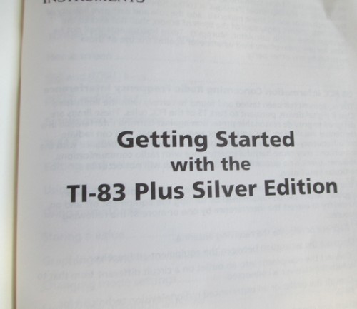 TI-83 Plus Silver Texas Instruments Manual Guidebook Book Instructions Nice - Picture 5 of 7