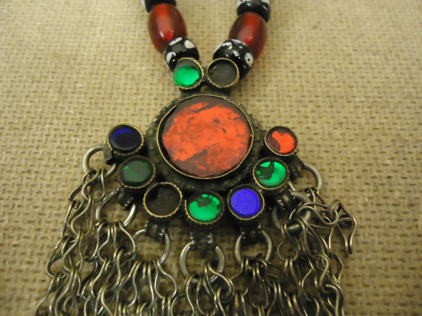 Handcrafted Tribal Ethnic Necklace Bells Middle Eastern Vintage Sterling Silver