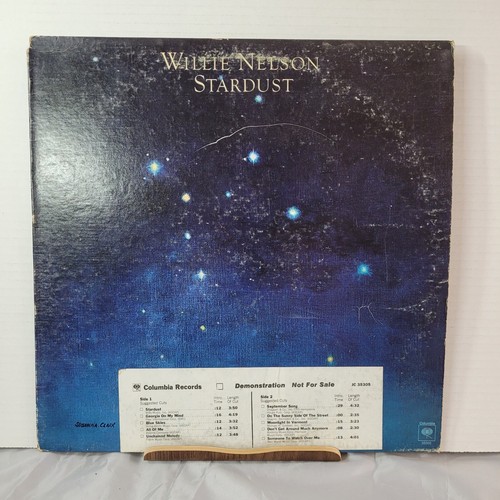 Willie Nelson ~ Stardust Demo White Label Promo LP US 1978 Columbia JC 35305 - 第 1/16 張圖片