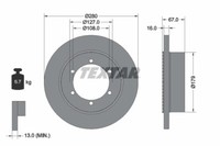 Textar 2X Bremsscheiben Hinten Voll Beschichtet FüR Nissan NT400 Cabstar F24F