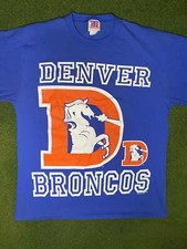 1996 Denver Broncos - Big Logo - Vintage NFL T-Shirt Large 
