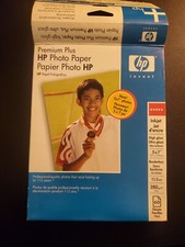 HP Premium Plus Photo Paper High Gloss, Ink Jet, 60 Sheets NEW SEALED- Open Box