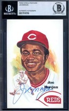 Joe Morgan Beckett BAS Autographed Perez Steele Postcard Signed