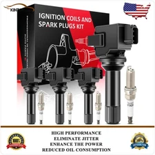 4 Ignition Coil & Spark Plug Kits For 2012 Subaru Impreza 2.0L H4