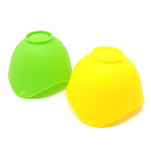 Silicone Non-stick Egg Poachers, Poached Egg Pods for Steaming Boiling, Set of 2 - Picture 2 of 6
