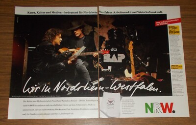 Seltene Werbung WIR IN NRW - BAP Wolfgang Niedecken & Klaus Heuser 1996