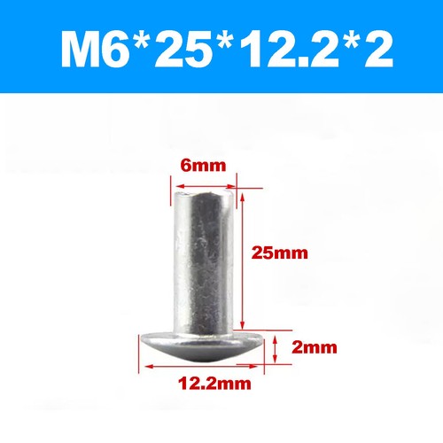 Aluminum Large Round / Flat Head Semi Hollow Rivet,Hollow Rivet, M2M2.5M3M4M5M6 - Picture 71 of 123
