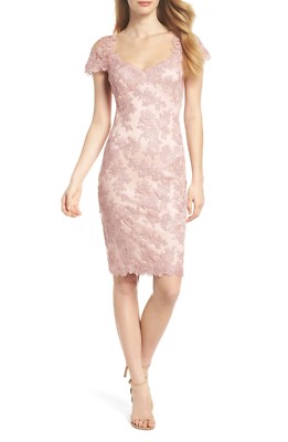 SZ 10P Tadashi Shoji Corded Lace Sheath Dress NWT $420 | eBay
