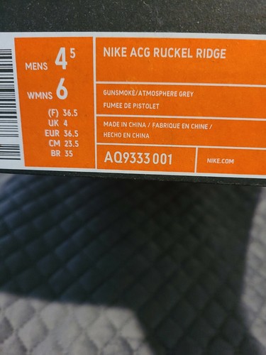 Men’s Nike ACG Ruckel Ridge Gunsmoke Grey Pink Orange Black AQ9333-001 Size 4.5  - Picture 2 of 4